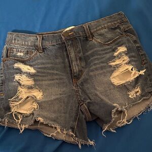 Mudd Blue Distressed Jean Shorts